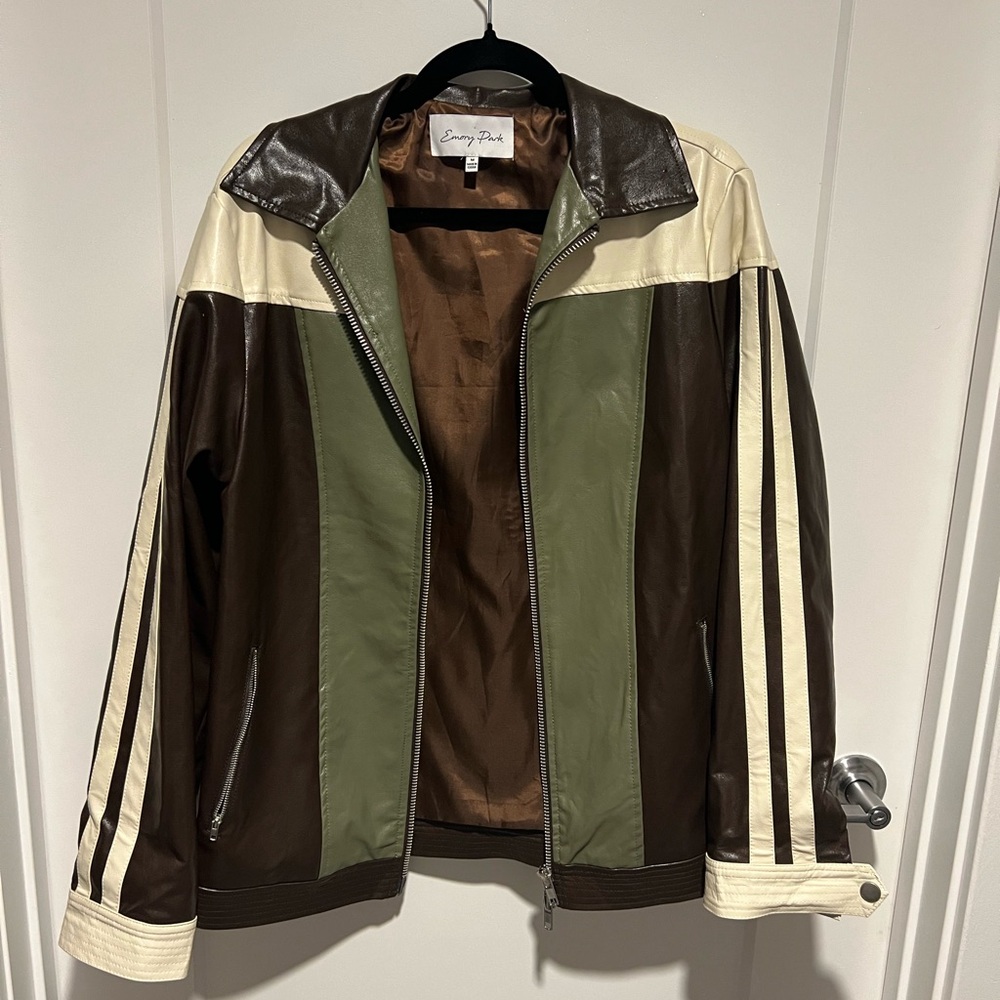 Faux Leather Moto Jacket